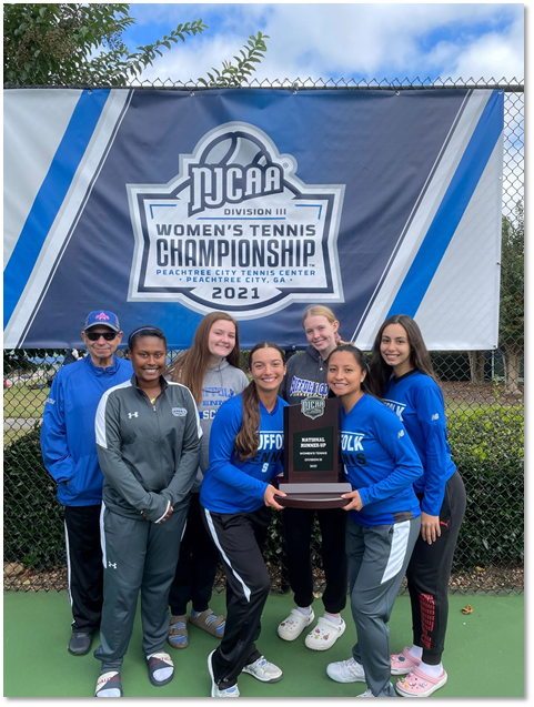 Suffolk Women’s Tennis Serves Up Pair of National Champions, National Team Runners-up and NJCAA Team Regional Championship