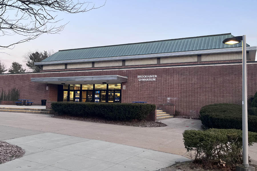 The Brookhaven Gymnasium on March 2, 2022. Intramurals take place here and students that attend on campus are able to participate in the various activities they offer: basketball, volleyball, badminton, etc.