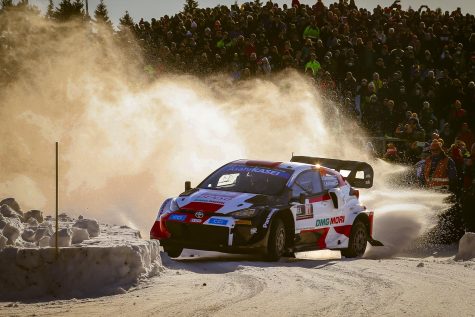 The TOYOTA GAZOO Racing World Rally Team occupies first, second and fourth position at Rally Sweden. February 26, 2022. Umeå, Sweden