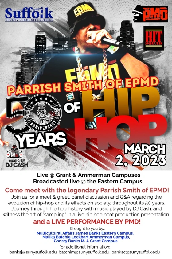 Rap Legend Parrish Smith of EPMD Coming to Suffolk