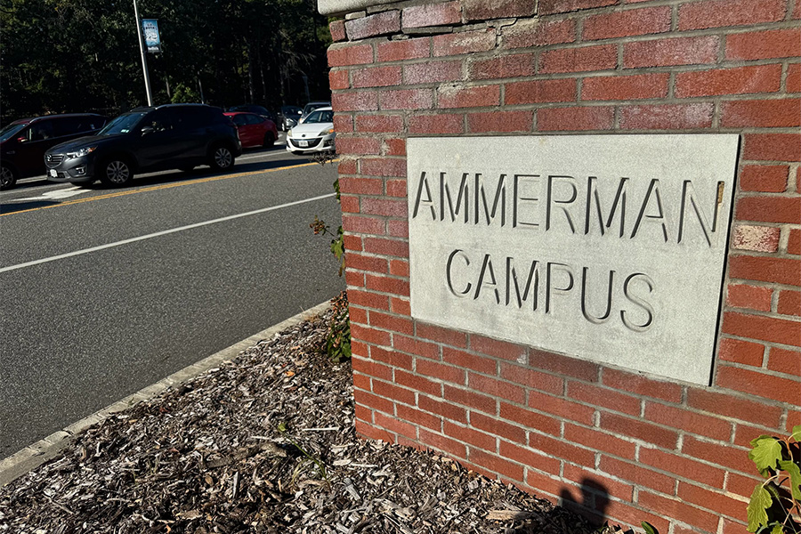 Traffic was backed up for much of the day Thursday due to a campus-wide power outage that had a lingering effect at the Ammerman campus Nicolls Road entrance on Sept. 4, 2025.