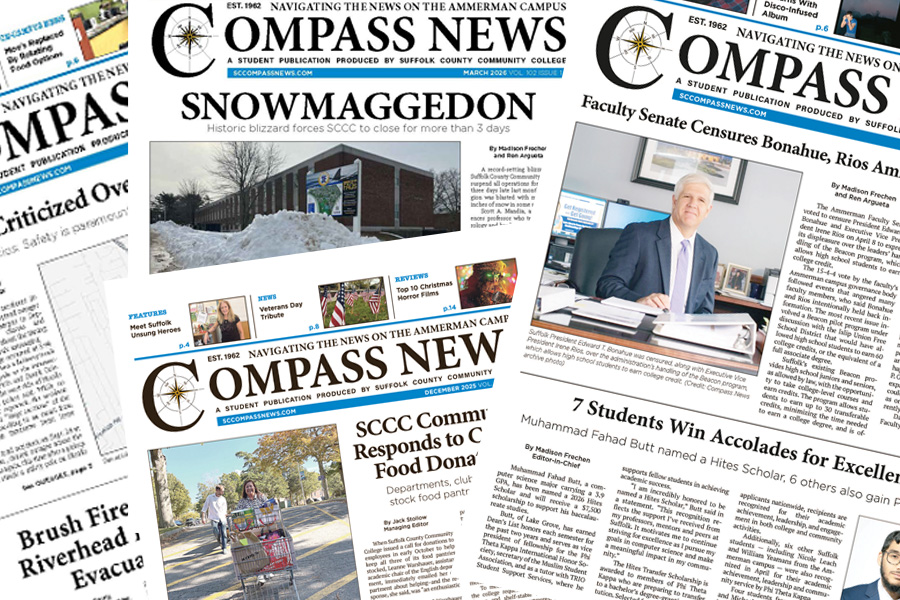 Collage of the 2025-2026 front page covers of Compass News
