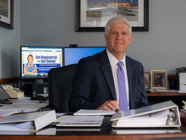 Suffolk President Edward T. Bonahue was censured, along with Executive Vice President Irene Rios, over the administration’s handling of the Beacon program, which allows high school students to gain college credit. (Credit: Compass News archive photo)